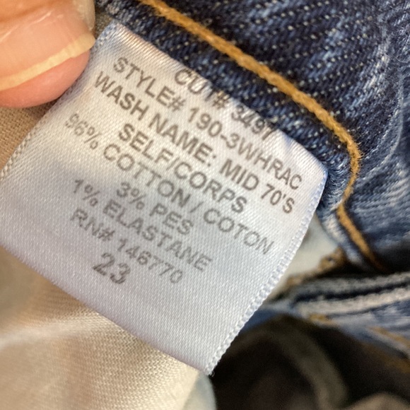 ReDone Jeans Womens 23 Originals High Rise Ankle Crop Stretch Blue Mid 70s - Picture 10 of 12